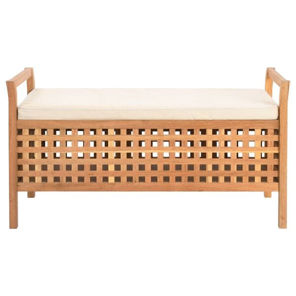 vidaXL Πάγκος με Αποθηκευτικό Χώρο 93 x 49 x 49 εκ Μασίφ Ξύλο Καρυδιάς