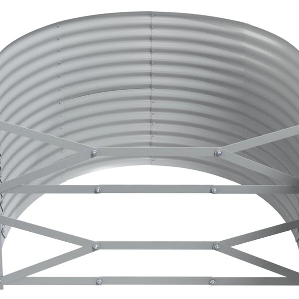 vidaXL Ζαρντινιέρα Γκρι 554x100x68 εκ. Ατσάλι με Ηλεκτρ. Βαφή Πούδρας