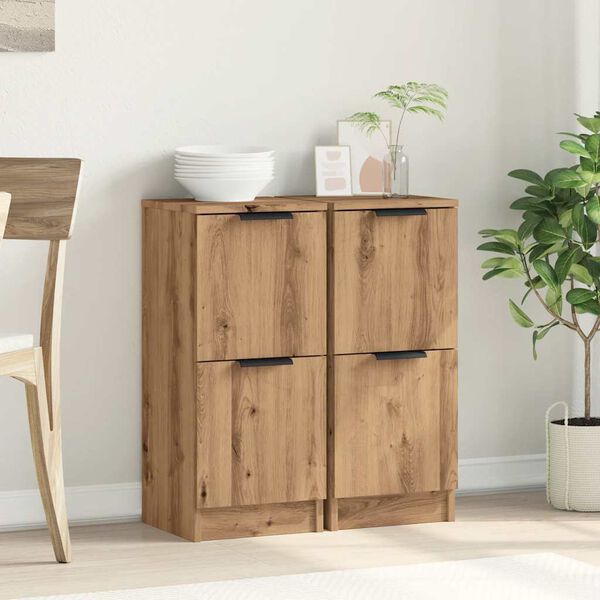 vidaXL Sideboards 2 τεμάχια Artisan Oak 30x30x70cm Κατασκευασμένο ξύλο