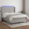 vidaXL &Kappa;&rho;&epsilon;&beta;ά&tau;&iota; Boxspring &mu;&epsilon; &Sigma;&tau;&rho;ώ&mu;&alpha; & LED &Alpha;&nu;.&Gamma;&kappa;&rho;&iota; 140x190&epsilon;&kappa;. &Upsilon;&phi;&alpha;&sigma;&mu;ά&tau;&iota;&nu;&omicron;