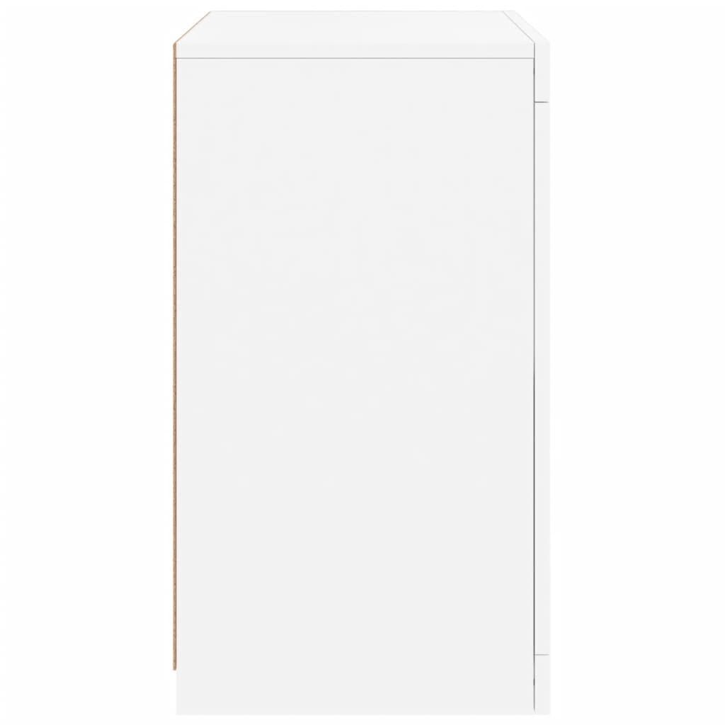 vidaXL Ντουλάπια Βοηθητικά με Φώτα LED 2 τεμ. Λευκά από Επεξεργ. Ξύλο