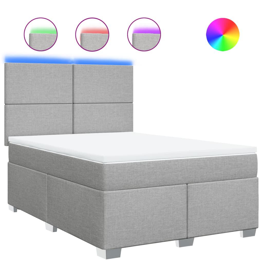 vidaXL Κρεβάτι Boxspring με Στρώμα Αν. Πράσινο 160x200εκ Υφασμάτινο