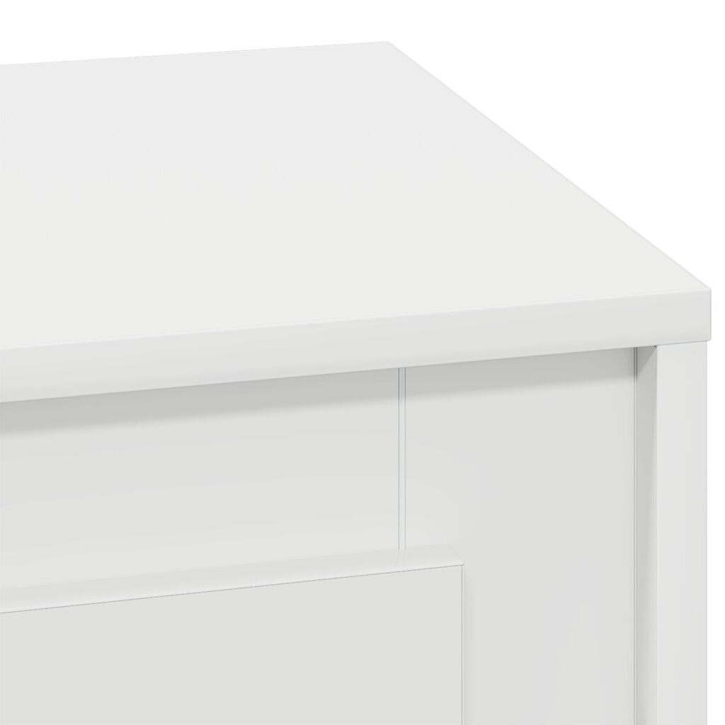 vidaXL Κομοδίνα με LED Φώτα 2 τμχ Λευκό 44x34,5x45 εκ