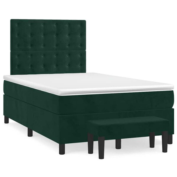 vidaXL &Kappa;&rho;&epsilon;&beta;ά&tau;&iota; Boxspring &mu;&epsilon; &Sigma;&tau;&rho;ώ&mu;&alpha; &Sigma;&kappa;&omicron;ύ&rho;&omicron; &Pi;&rho;ά&sigma;&iota;&nu;&omicron; 120x190&epsilon;&kappa;. &Beta;&epsilon;&lambda;&omicron;ύ&delta;&iota;&nu;&omicron;