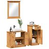 vidaXL Σετ Επίπλων Μπάνιου με συρτάρι VIGO 3 pcs Καφέ 37 x 34 x 80 εκ