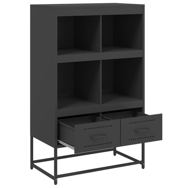 vidaXL Ντουλάπι Μαύρο 68x39x111,5 εκ. από Χάλυβα