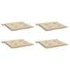 vidaXL Μαξιλάρια Καρέκλας Κήπου 4 τεμ. Μπεζ 50x50x4 εκ. Ύφασμα Oxford