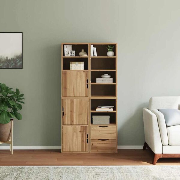 vidaXL Πλαϊνά ντουλάπια 4 τεμ. ODDA 40x24x79 εκ. από Μασίφ Ξύλο Πεύκου