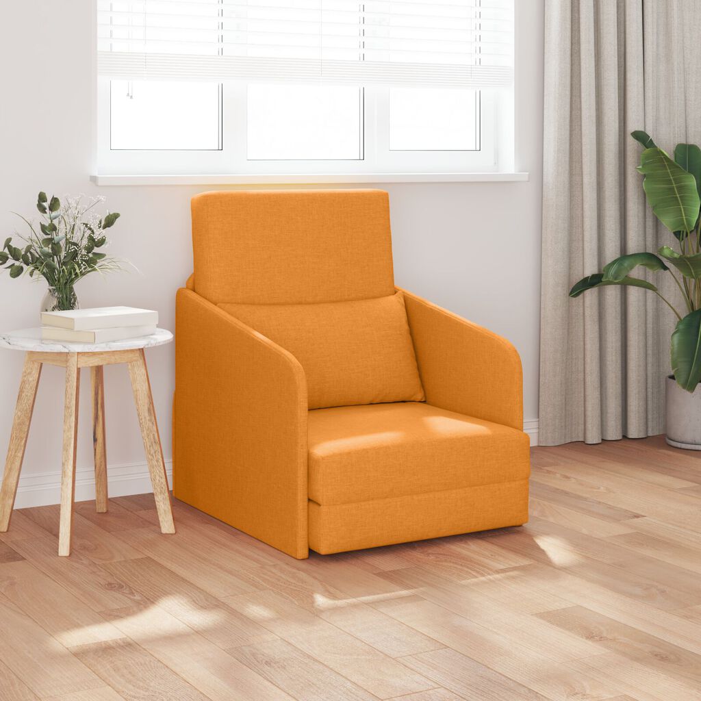 vidaXL Καναπές Κρεβάτι 2 σε 1 Σκούρο Κίτρινο 65x80x83 εκατοστά ύφασμα