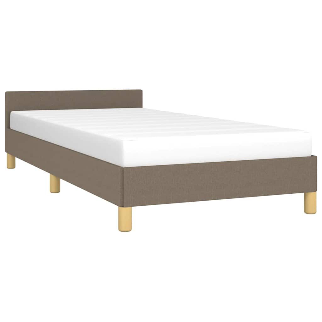 vidaXL Σκελετός Κρεβατιού Χωρίς Στρώμα Taupe 100 x 200 εκ. Υφασμάτινο