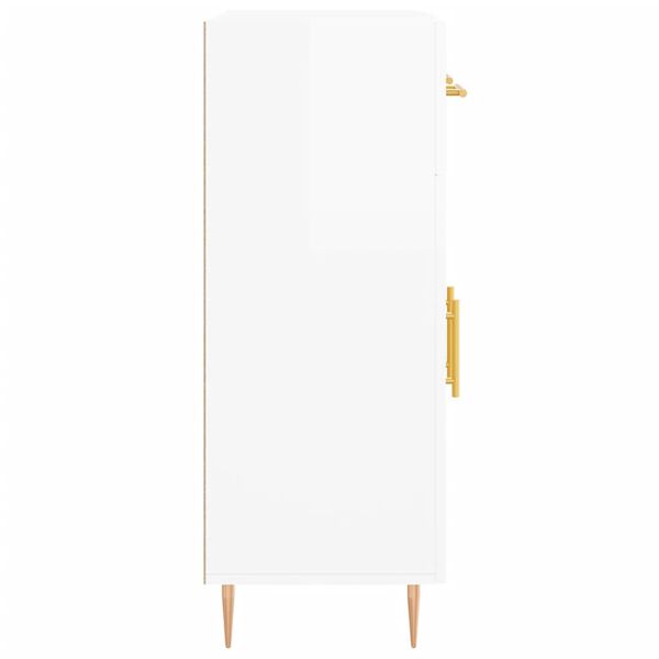 vidaXL Ντουλάπι Γυαλιστερό Λευκό 69,5x34x90 εκ. Επεξεργασμένο Ξύλο