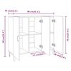 vidaXL Ντουλάπι Γκρι Sonoma 90 x 34 x 80 εκ. από Επεξεργασμένο Ξύλο