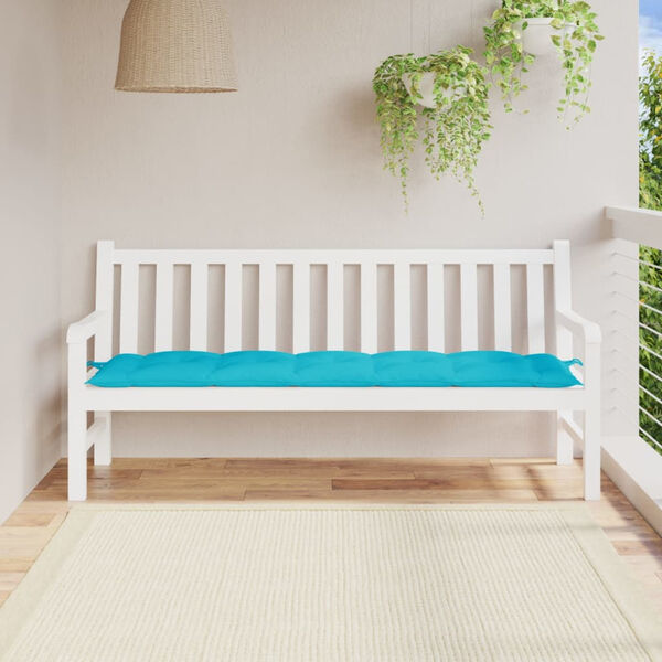 vidaXL Μαξιλάρι Πάγκου Κήπου Τιρκουάζ 180x50x7 εκ. Ύφασμα Oxford