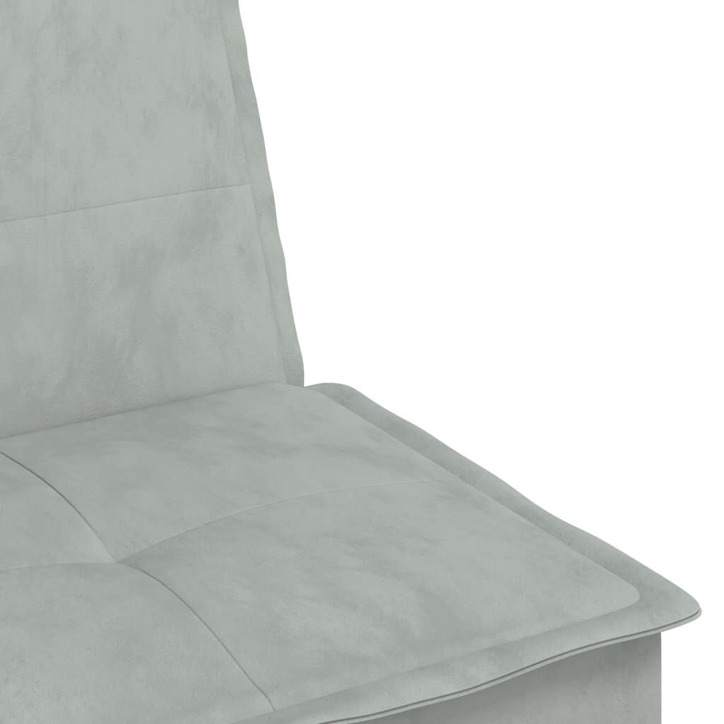 vidaXL Καναπές Κρεβάτι Γωνιακός Αν. Γκρι 255 x 140 x 70 εκ. Βελούδινος