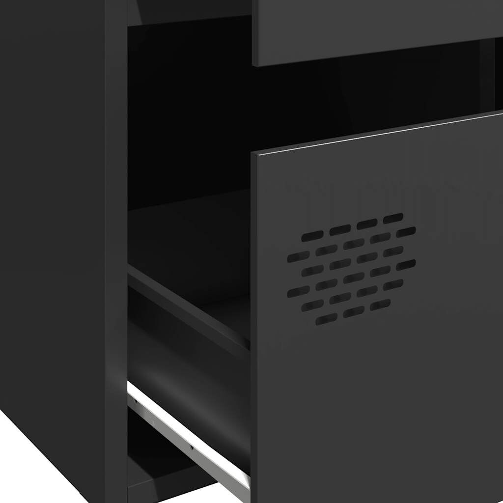 vidaXL Ντουλάπι Μαύρο 68 x 39 x 101,5 εκ. από Χάλυβα