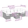 vidaXL Σετ Καναπέ Κήπου 8 pcs Μαύρο και Κρέμα 55 x 55 x 37 εκ