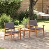 vidaXL Καρέκλα Κήπου με μαξιλάρι 2 pcs Καφέ Μασίφ ξύλο ακακίας