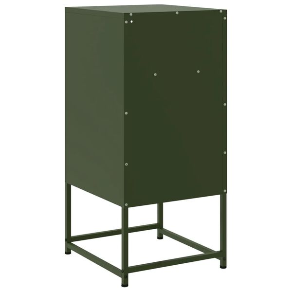 vidaXL Κομοδίνα 2 τεμ. Πράσινο Λαδί 36x39x78 εκ. από Χάλυβα