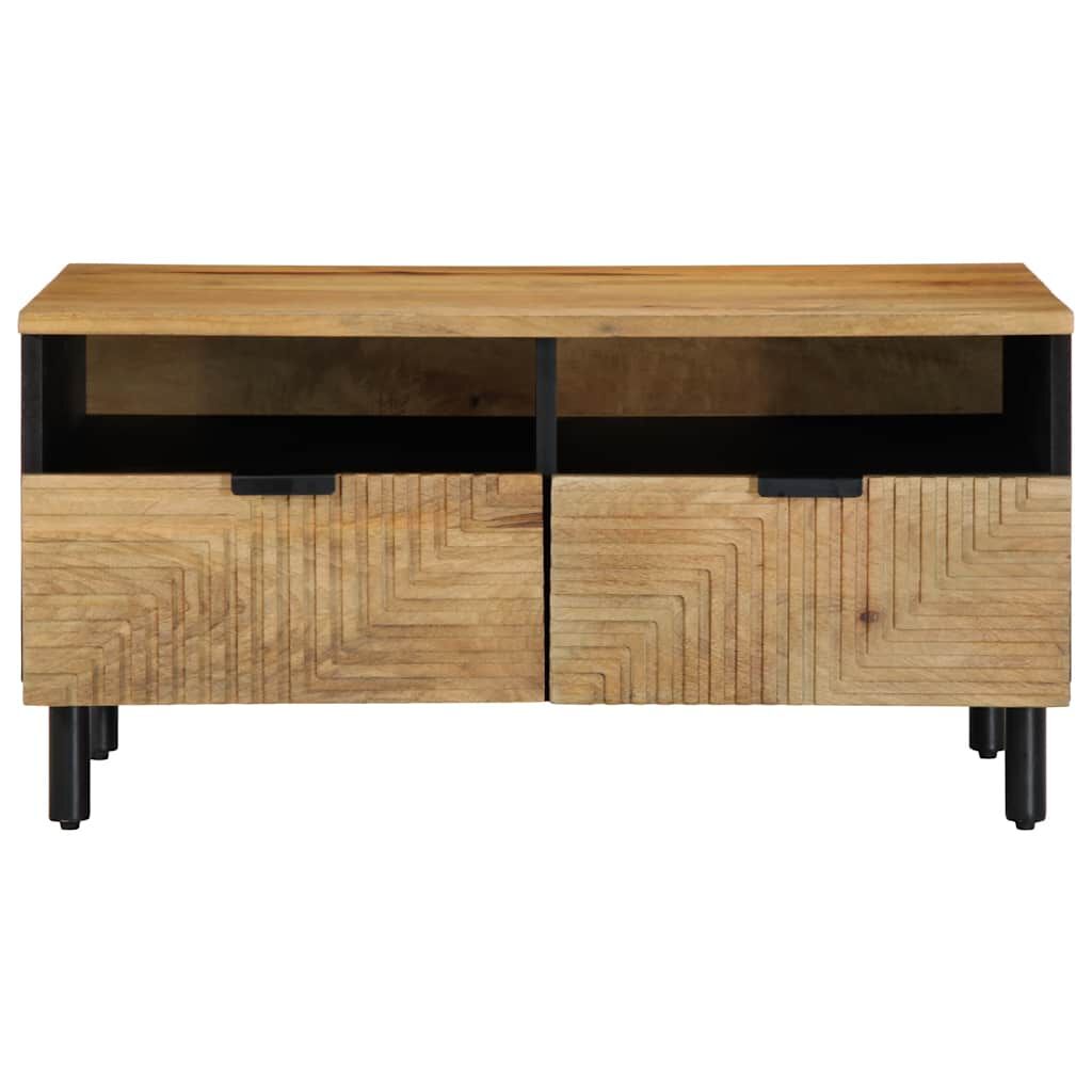 vidaXL Τραπεζάκι σαλονιού καφέ 80x54x40 cm μασίφ ξύλο Mango
