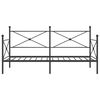 vidaXL Κρεβάτι ημέρας χωρίς στρώμα Μαύρο 100x200 cm Ατσάλι