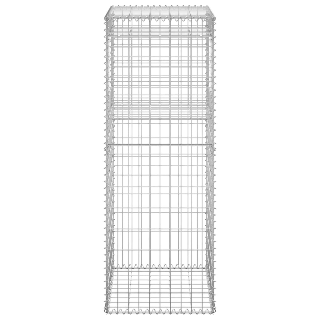 vidaXL Συρματοκιβώτια Στύλοι 2 τεμ. 50 x 50 x 140 εκ. Σιδερένιοι