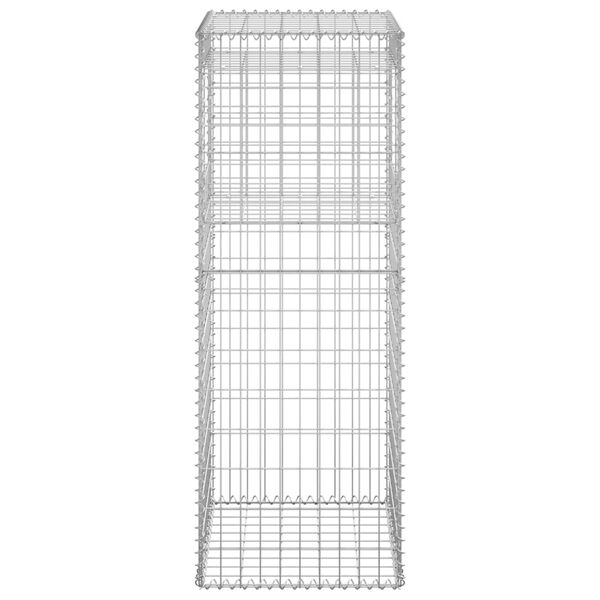 vidaXL Συρματοκιβώτια Στύλοι 2 τεμ. 50 x 50 x 140 εκ. Σιδερένιοι