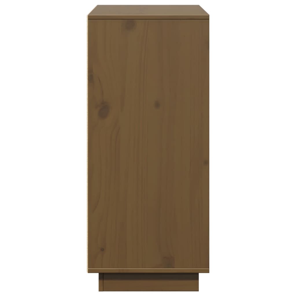 vidaXL Ντουλάπι Καφέ Μελί 110,5x35x80 εκ. από Μασίφ Ξύλο Πεύκου