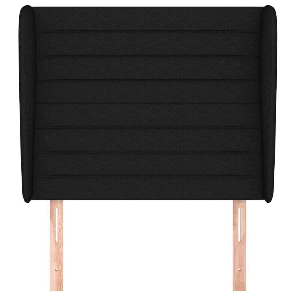 vidaXL Κεφαλάρι με Πτερύγια Μαύρο 83x23x118/128 εκ. Υφασμάτινο