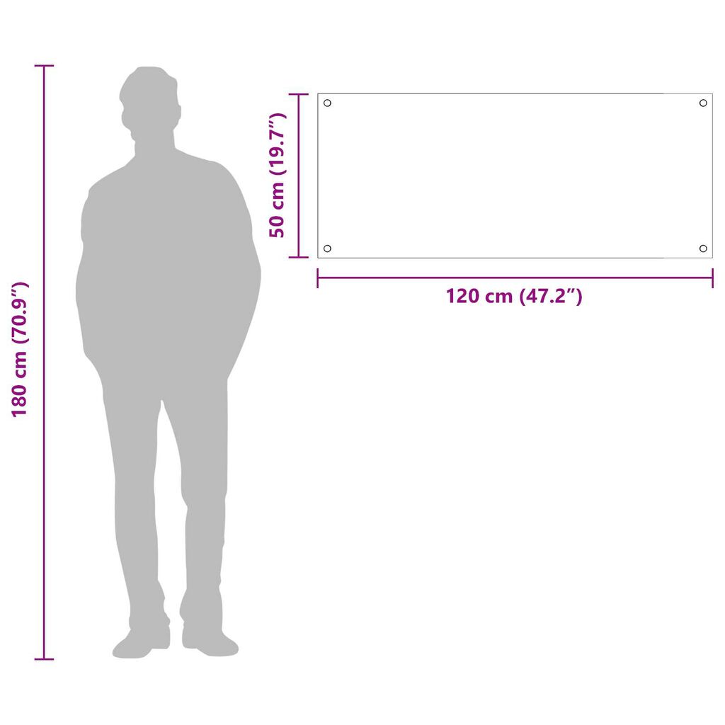 vidaXL Πλακάκι Κουζίνας Σκούρο Γκρι 120x50x0,6 εκ από Σκληρυμένο Γυαλί