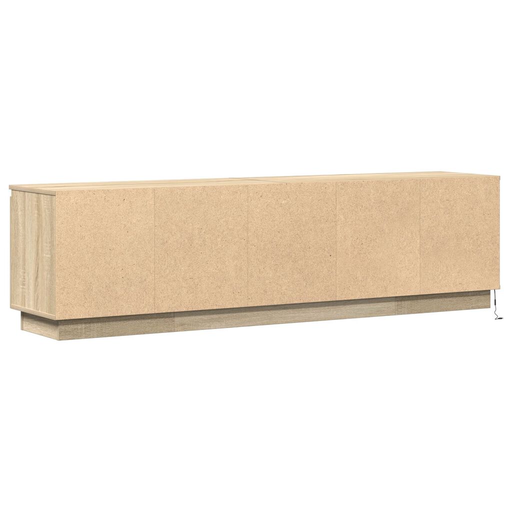 vidaXL Ντουλάπι τηλεόρασης με LED Σολονά Οξιά 180x38x49 εκ. Επεξεργασμένο ξύλο
