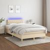 vidaXL &Kappa;&rho;&epsilon;&beta;ά&tau;&iota; Boxspring &mu;&epsilon; &Sigma;&tau;&rho;ώ&mu;&alpha; & LED &Kappa;&rho;&epsilon;&mu; 120x190 &epsilon;&kappa;. &Upsilon;&phi;&alpha;&sigma;&mu;ά&tau;&iota;&nu;&omicron;