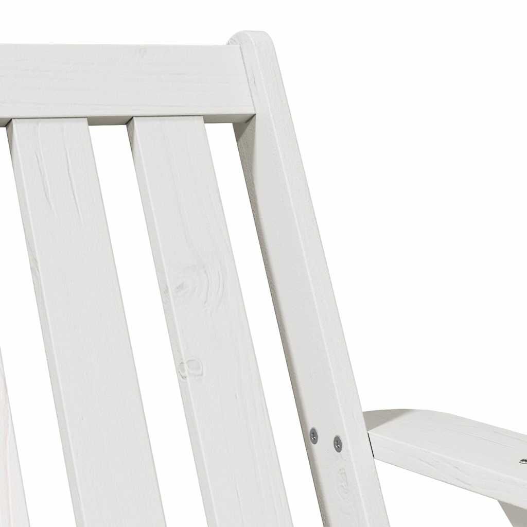 vidaXL Καρέκλες Adirondack κήπου 2 τεμάχια Λευκό Στερεό ξύλο πεύκο