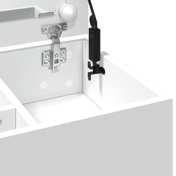 vidaXL Μπουντουάρ με LED Λευκό 115x37x110,5 εκ.