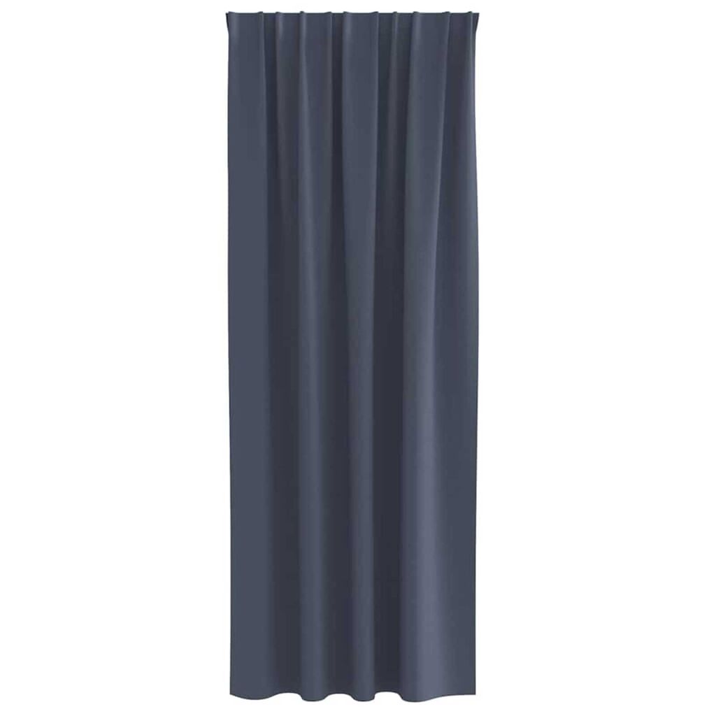 vidaXL Κουρτίνες με κουρτίνες 2 pcs Ανθρακί 245 x 140 εκ. Πολυεστέρας
