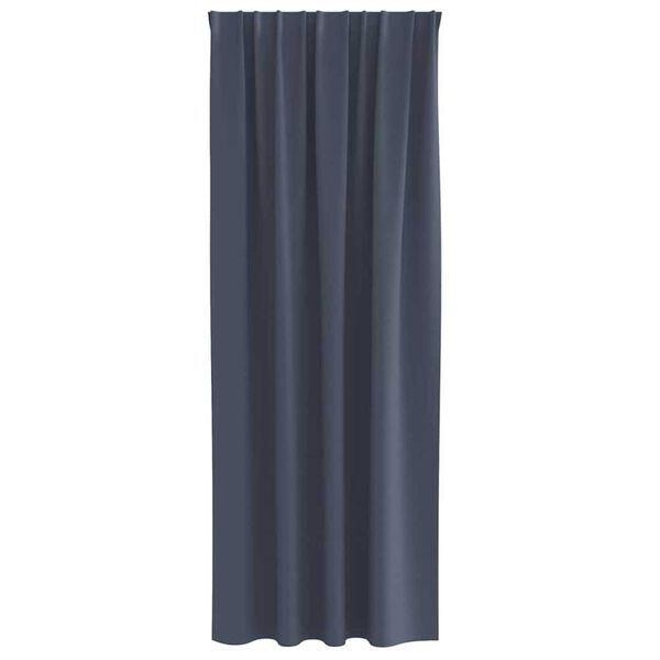 vidaXL Κουρτίνες με κουρτίνες 2 pcs Ανθρακί 245 x 140 εκ. Πολυεστέρας