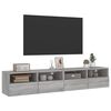 vidaXL Ντουλάπια Τοίχου Τηλ. 2 τεμ. Γκρι Sonoma 80x30x30εκ. Επεξ. Ξύλο