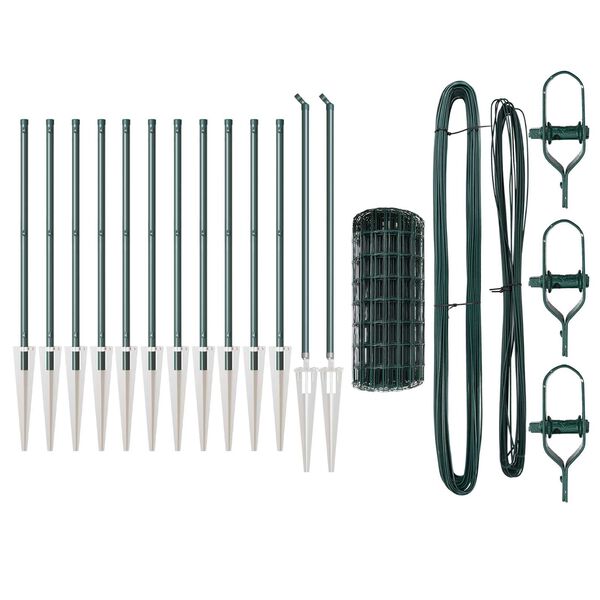 vidaXL &Tau;&epsilon;&nu;&tau;ώ&tau;&omicron; &mu;&epsilon; &sigma;&tau;ή&rho;&iota;&gamma;&mu;&alpha; &Pi;&rho;ά&sigma;&iota;&nu;&omicron; 0,4 x 25 &mu; &Chi;ά&lambda;&upsilon;&beta;&alpha;&sigmaf; &kappa;&alpha;&iota; PVC