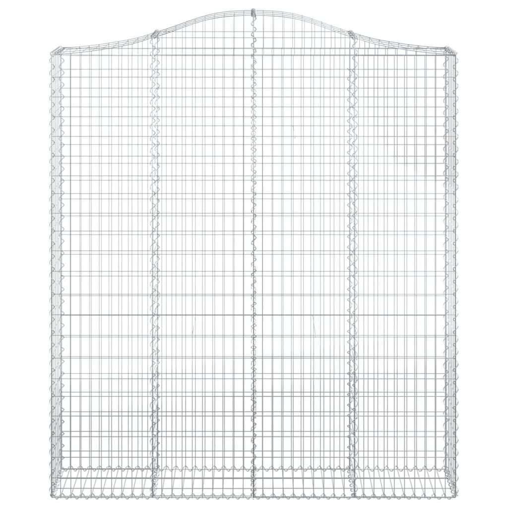 vidaXL Συρματοκιβώτια Τοξωτά 5 τεμ. 200x30x220/240 εκ. Γαλβαν. Ατσάλι