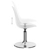 vidaXL Καρέκλες Τραπεζαρίας Περιστρεφόμενες 2 τεμ. Λευκές Δερματίνη