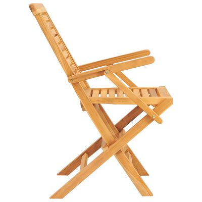 vidaXL Καρέκλες Κήπου Πτυσσόμενες 2 τεμ. 56x63x90 εκ. Μασίφ Ξύλο Teak