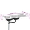 vidaXL Νεροχύτης Διπλή Γούρνα Ασημί 1200x600x155 χιλ. Ανοξείδ. Ατσάλι