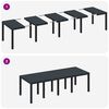 vidaXL Σέτ φαγητού για κήπο 9 pcs Ανθρακί Rattan Polt