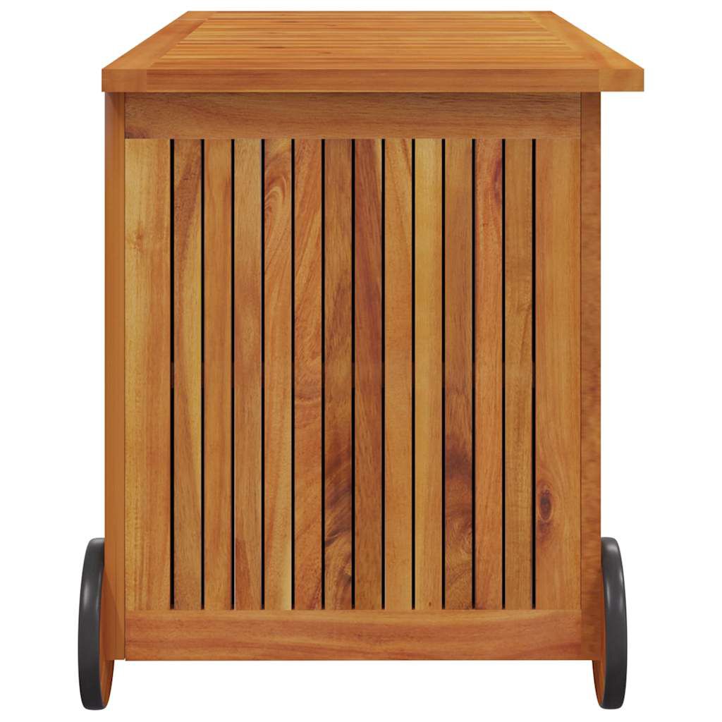 vidaXL Μπαούλο Αποθήκευσης Κήπου με Ρόδες 90x50x58 εκ. Μασίφ Ακακία