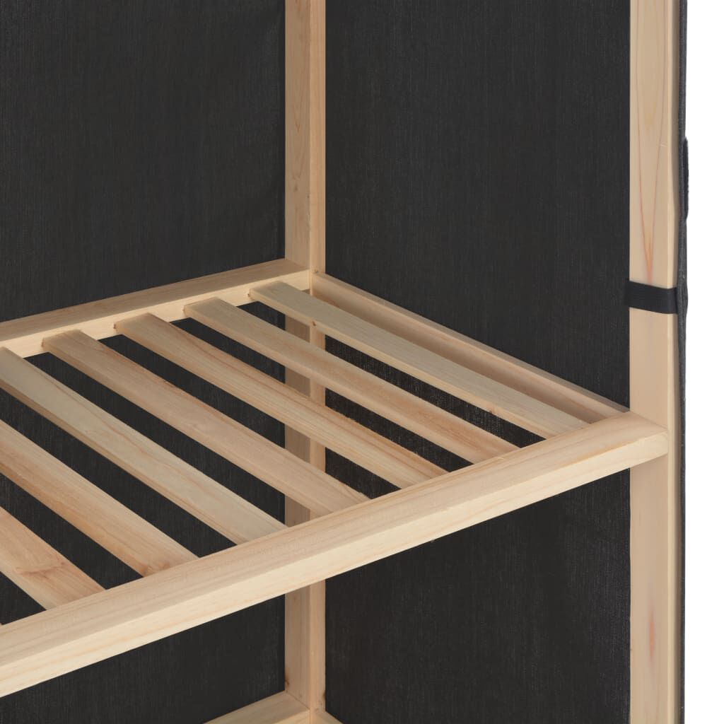 vidaXL Παπουτσοθήκη με Κάλυμμα Γκρι 79 x 40 x 80 εκ. Υφασμάτινη