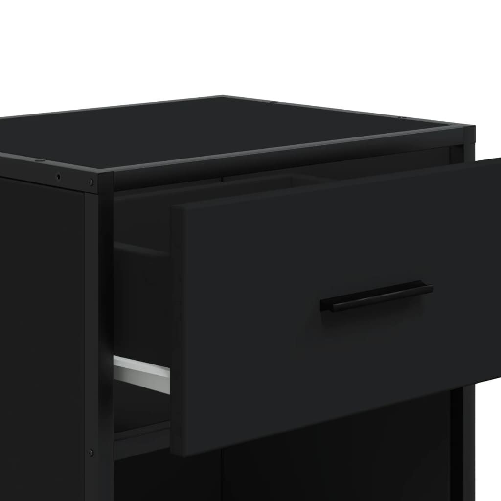 vidaXL Κομοδίνο Μαύρο 40x31x50 εκ. από Επεξεργασμένο Ξύλο