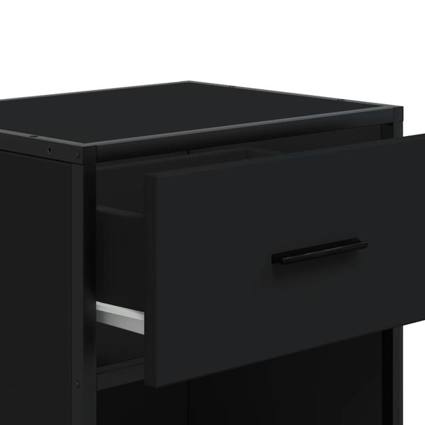 vidaXL Κομοδίνο Μαύρο 40x31x50 εκ. από Επεξεργασμένο Ξύλο