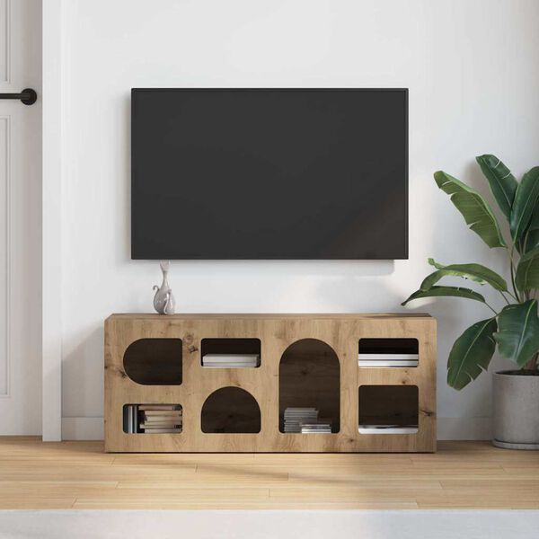 vidaXL &Nu;&tau;&omicron;&upsilon;&lambda;ά&pi;&iota; TV Artisan Oak 100 x 35 x 40 &epsilon;&kappa; &Epsilon;&pi;&epsilon;&xi;&epsilon;&rho;&gamma;&alpha;&sigma;&mu;έ&nu;&omicron; &xi;ύ&lambda;&omicron;