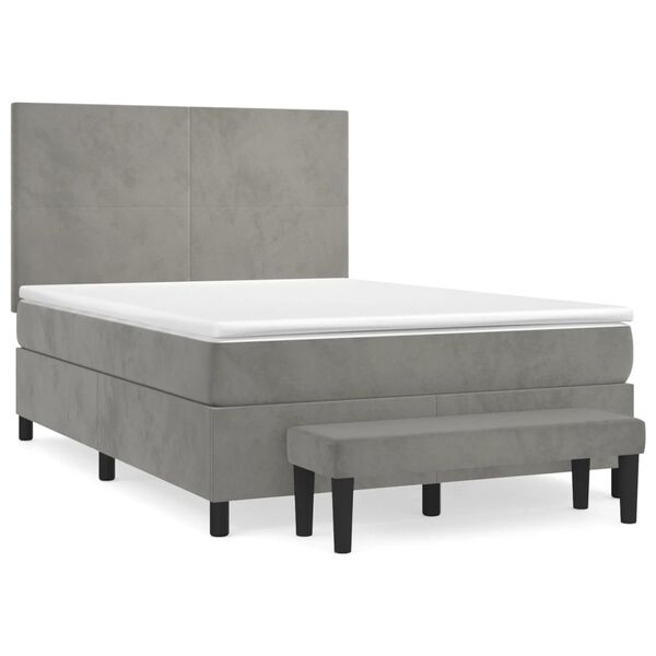 vidaXL &Kappa;&rho;&epsilon;&beta;ά&tau;&iota; Boxspring &mu;&epsilon; &Sigma;&tau;&rho;ώ&mu;&alpha; &Alpha;&nu;&omicron;&iota;&chi;&tau;ό &Gamma;&kappa;&rho;&iota; 140x200 &epsilon;&kappa;. &Beta;&epsilon;&lambda;&omicron;ύ&delta;&iota;&nu;&omicron;