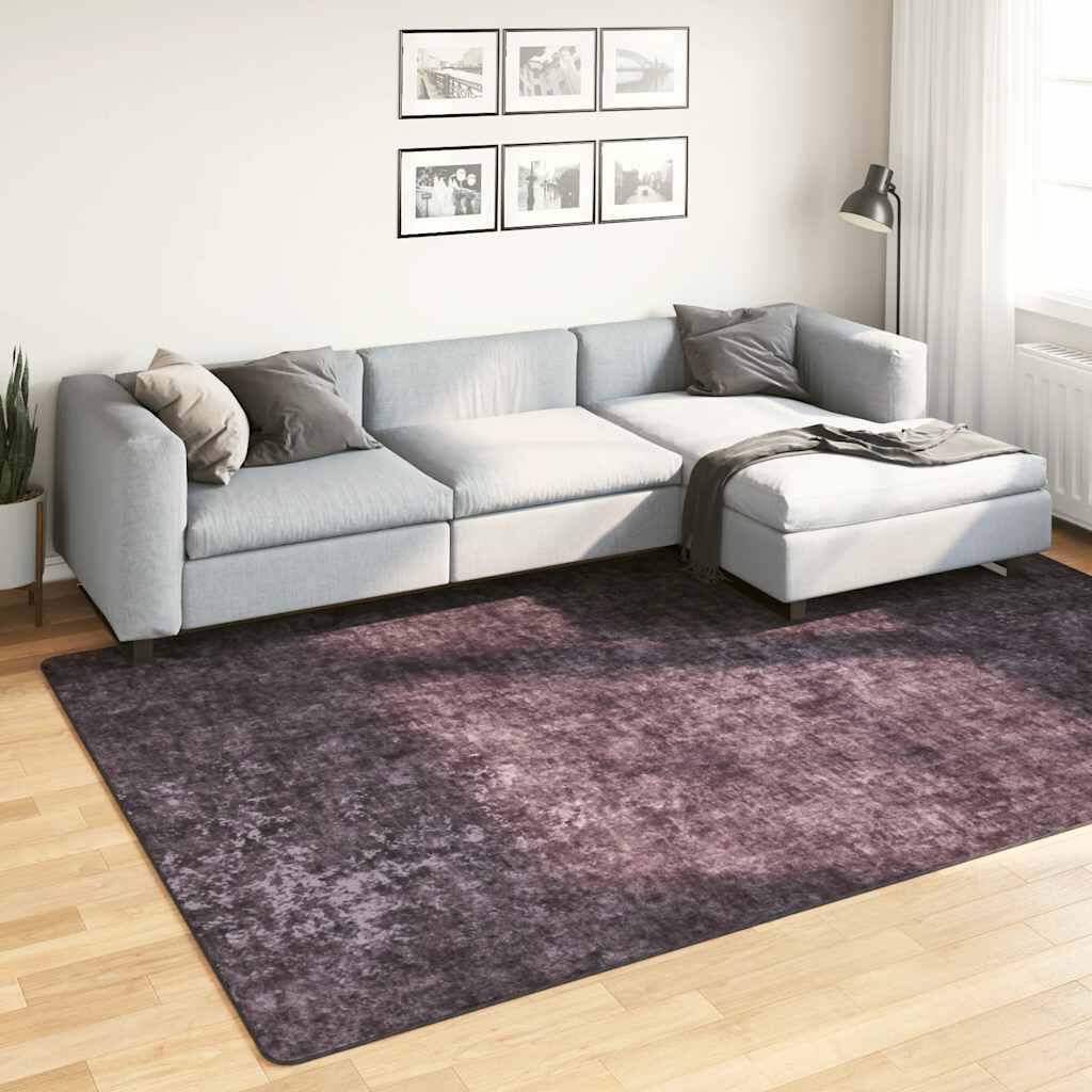 vidaXL Χαλί Πλενόμενο Αντιολισθητικό Ανθρακί 190 x 300 εκ.