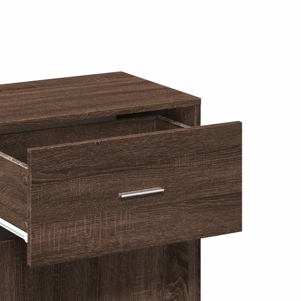 vidaXL Ραφιέρα με Ντουλάπια Καφέ Δρυς 56,5x39x90εκ. Επεξεργασμένο Ξύλο
